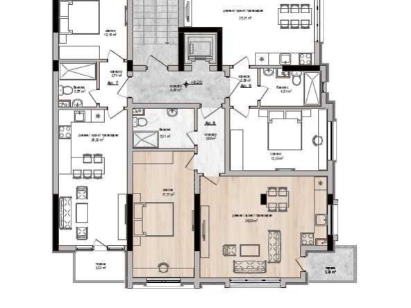 Двустаен апартамент в Хасково, Бадема - 76 кв.м за 565 €/кв.м - Снимка #1