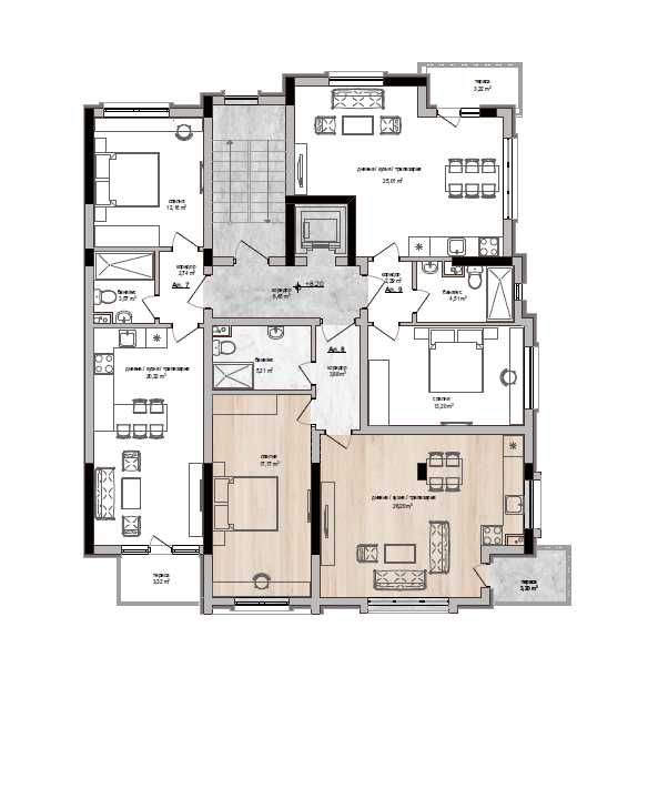 Двустаен апартамент в Хасково, Бадема - 76 кв.м за 565 €/кв.м - Снимка #1