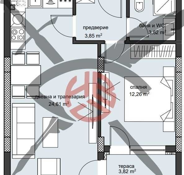 Двустаен апартамент в Пловдив, Христо Смирненски - 67 кв.м за 1091 €/кв.м - Снимка #1