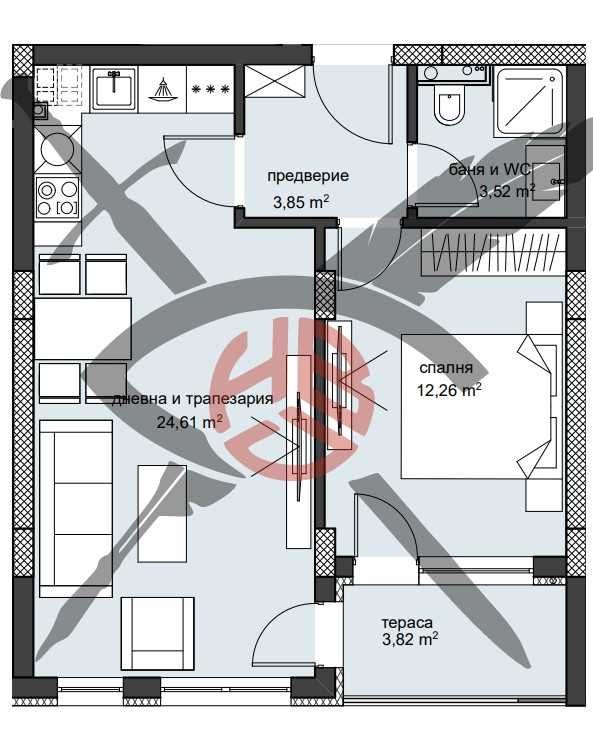 Двустаен апартамент в Пловдив, Христо Смирненски - 67 кв.м за 1091 €/кв.м - Снимка #1