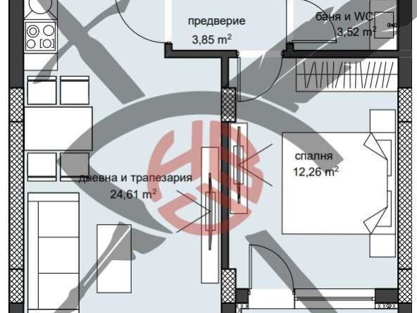 Двустаен апартамент в Пловдив, Христо Смирненски - 67 кв.м за 1071 €/кв.м - Снимка #1