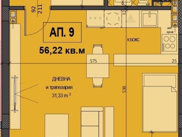 Едностаен апартамент в Асеновград - 60 кв.м за 901 €/кв.м - Снимка #1