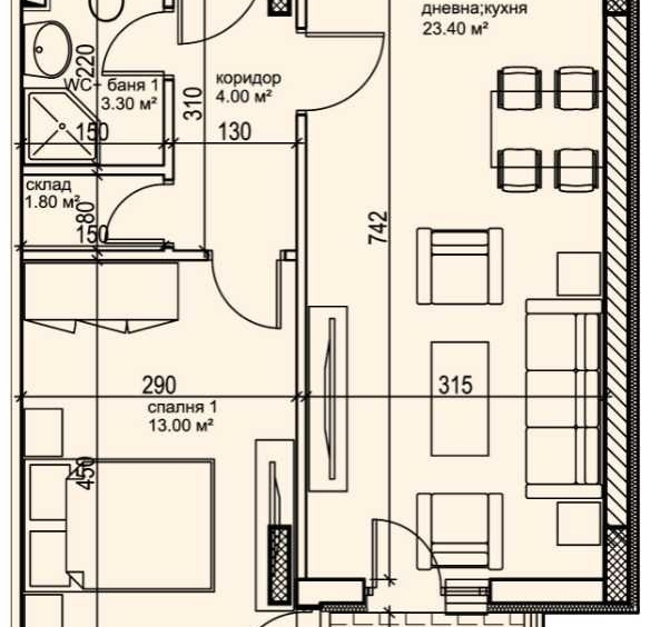 Двустаен апартамент в Пловдив, Кършияка - 68 кв.м за 1300 €/кв.м - Снимка #1