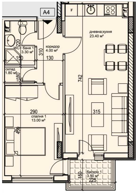 Двустаен апартамент в Пловдив, Кършияка - 68 кв.м за 1300 €/кв.м - Снимка #1