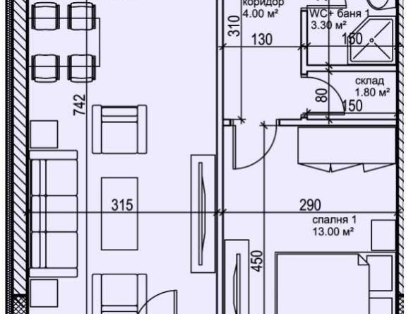 Двустаен апартамент в Пловдив, Кършияка - 69 кв.м за 1000 €/кв.м - Снимка #1