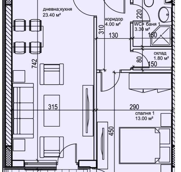 Двустаен апартамент в Пловдив, Кършияка - 69 кв.м за 1000 €/кв.м - Снимка #1