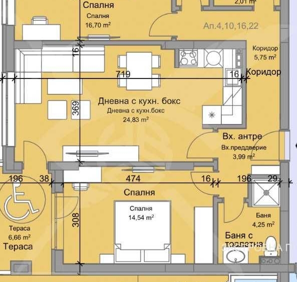 Тристаен апартамент в Пловдив, Остромила - 125 кв.м за 1201 €/кв.м - Снимка #1