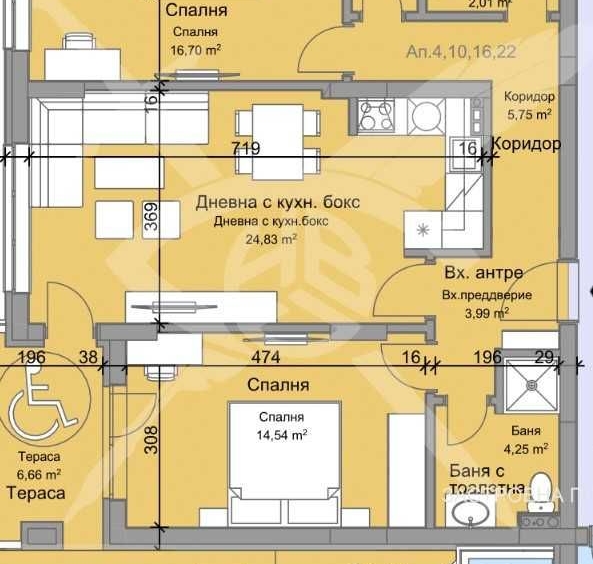 Тристаен апартамент в Пловдив, Остромила - 125 кв.м за 1239 €/кв.м - Снимка #1