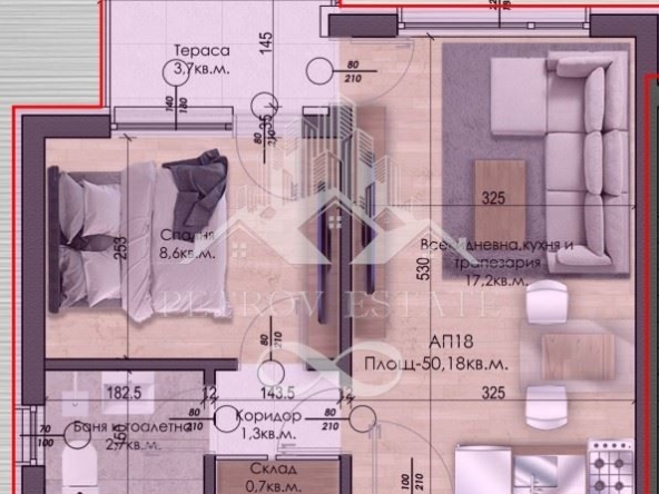 Двустаен апартамент в Велинград - 50 кв.м за 609 €/кв.м - Снимка #1