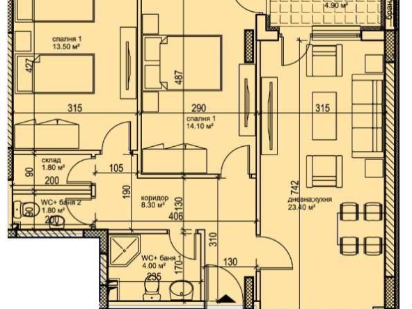 Тристаен апартамент в Пловдив, Кършияка - 99 кв.м за 1312 €/кв.м - Снимка #1