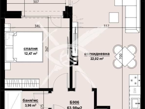 Двустаен апартамент в Бургас, Изгрев - 63 кв.м за 1080 €/кв.м - Снимка #1