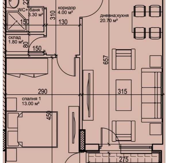 Двустаен апартамент в Пловдив, Кършияка - 63 кв.м за 1008 €/кв.м - Снимка #1