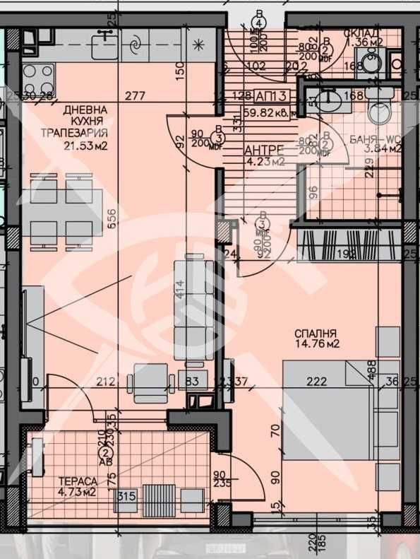 Двустаен апартамент в Бургас, Меден рудник - зона А - 71 кв.м за 1401 €/кв.м - Снимка #1
