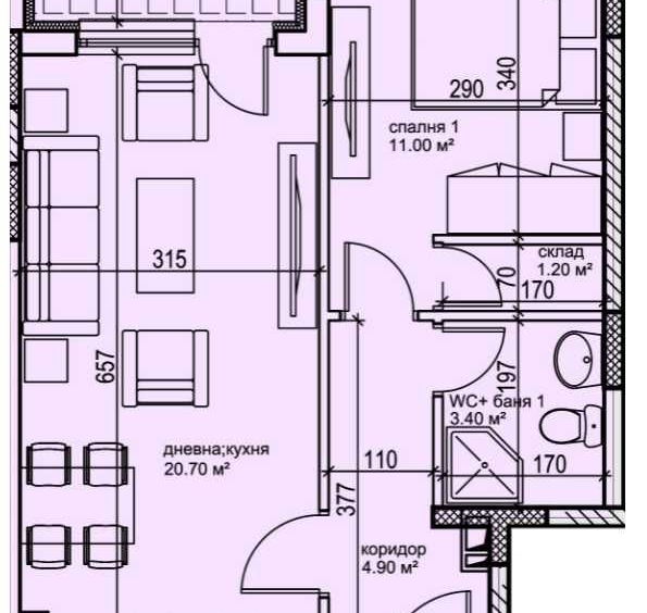 Двустаен апартамент в Пловдив, Кършияка - 62 кв.м за 1313 €/кв.м - Снимка #1