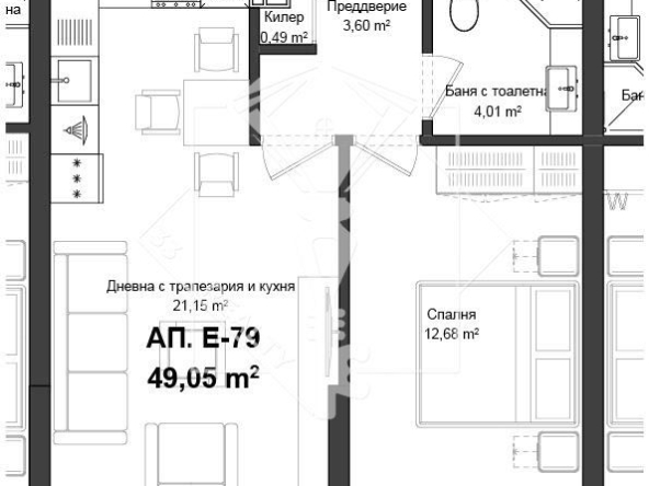 Двустаен апартамент в Пловдив, Гагарин - 56 кв.м за 915 €/кв.м - Снимка #1