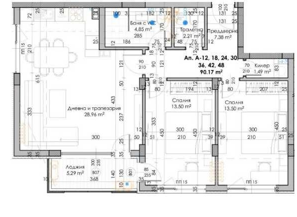 Тристаен апартамент в Пловдив, Кючук Париж - 106 кв.м за 535 €/кв.м - Снимка #1