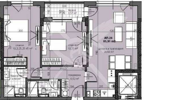 Тристаен апартамент в Пловдив, Тракия - 98 кв.м за 1531 €/кв.м - Снимка #1