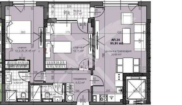 Тристаен апартамент в Пловдив, Тракия - 98 кв.м за 1531 €/кв.м - Снимка #1