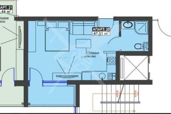 Едностаен апартамент в Бургас, Братя Миладинови - 47 кв.м за 2192 €/кв.м - Снимка #1