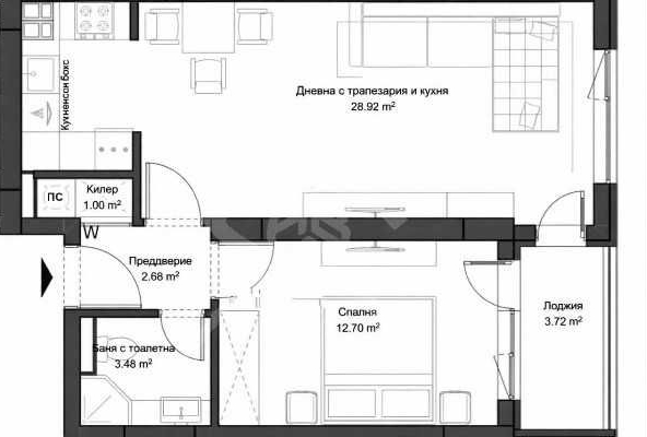 Двустаен апартамент в Пловдив, Кючук Париж - 73 кв.м за 640 €/кв.м - Снимка #1