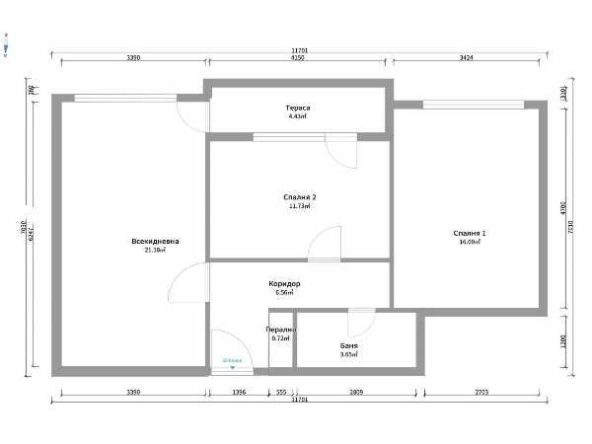 Тристаен апартамент в Карлово - 69 кв.м за 812 €/кв.м - Снимка #1