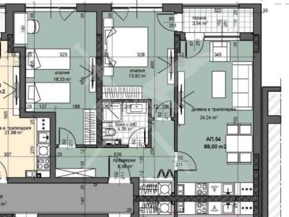 Тристаен апартамент в Пловдив, Тракия - 88 кв.м за 1699 €/кв.м - Снимка #1