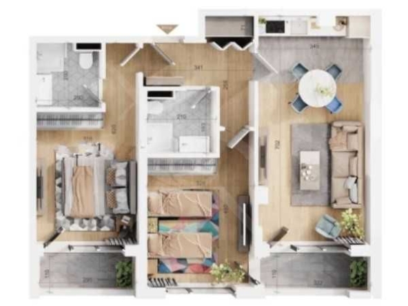 Тристаен апартамент в Пловдив, Тракия - 106 кв.м за 1946 €/кв.м - Снимка #1