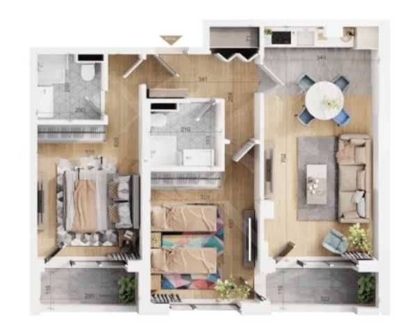 Тристаен апартамент в Пловдив, Тракия - 106 кв.м за 1946 €/кв.м - Снимка #1