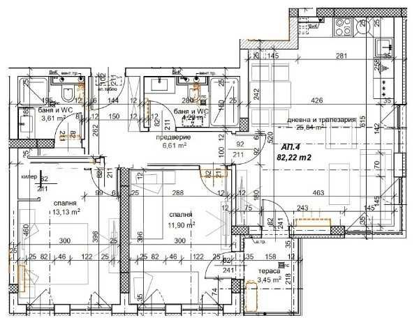 Тристаен апартамент в Пловдив, Христо Смирненски - 145 кв.м за 1200 €/кв.м - Снимка #1