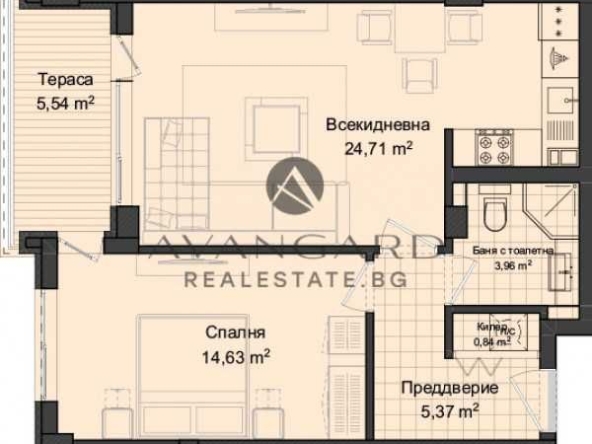 Двустаен апартамент в Пловдив, Кършияка - 78 кв.м за 842 €/кв.м - Снимка #1