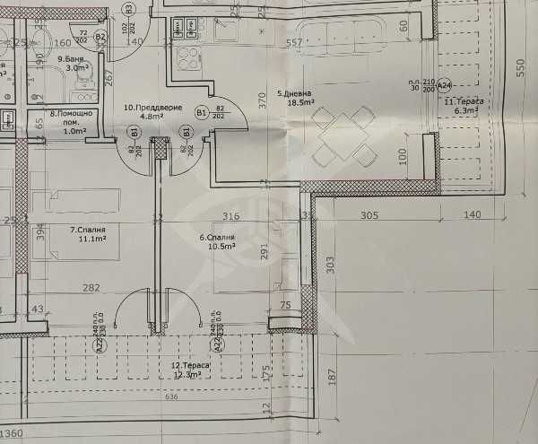 Тристаен апартамент в Пловдив, Южен - 90 кв.м за 1345 €/кв.м - Снимка #1