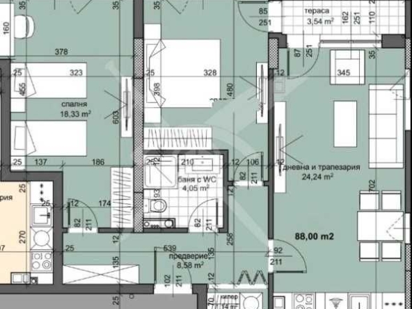 Тристаен апартамент в Пловдив, Тракия - 102 кв.м за 900 €/кв.м - Снимка #1