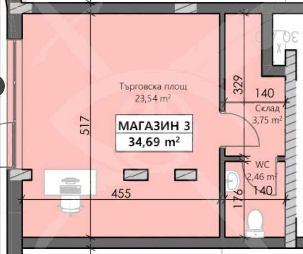 Магазин в Пловдив, Кършияка - 40 кв.м за 1788 €/кв.м - Снимка #1