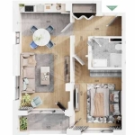 Двустаен апартамент в Пловдив, Тракия - 70 кв.м за 1380 €/кв.м - Снимка #1