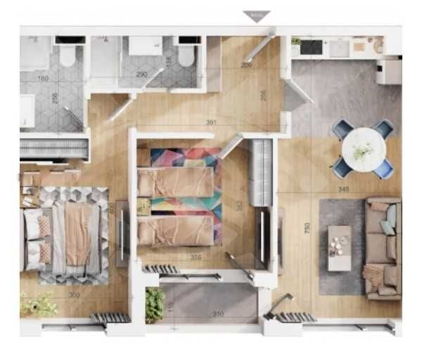 Тристаен апартамент в Пловдив, Тракия - 97 кв.м за 1702 €/кв.м - Снимка #1