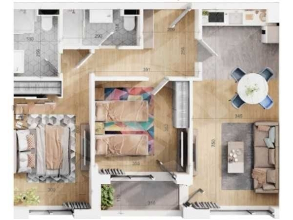 Тристаен апартамент в Пловдив, Тракия - 97 кв.м за 868 €/кв.м - Снимка #1