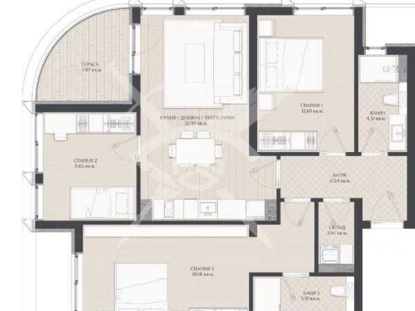 Четиристаен апартамент в Бургас, Изгрев - 122 кв.м за 815 €/кв.м - Снимка #1