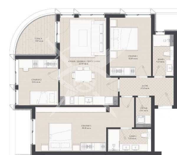 Четиристаен апартамент в Бургас, Изгрев - 122 кв.м за 815 €/кв.м - Снимка #1