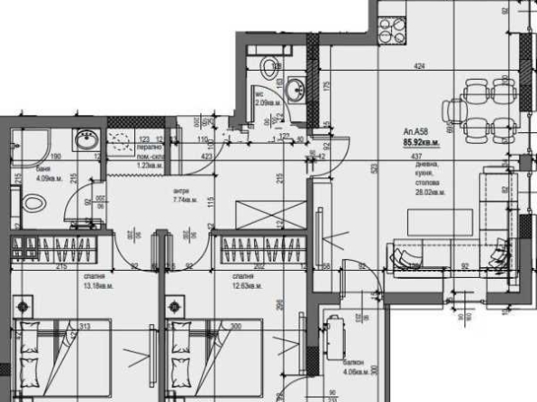 Тристаен апартамент в Пловдив, Христо Смирненски - 101 кв.м за 1278 €/кв.м - Снимка #1