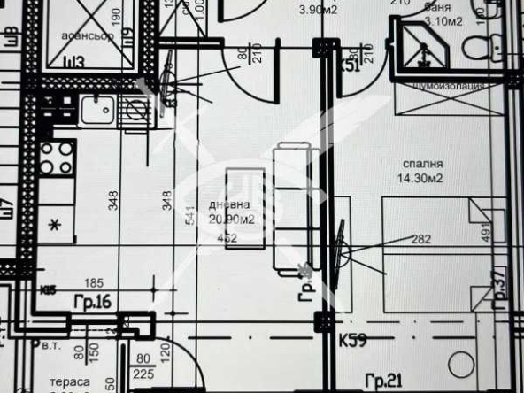 Двустаен апартамент в Пловдив, Южен - 60 кв.м за 1089 €/кв.м - Снимка #1