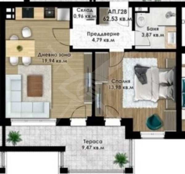 Двустаен апартамент в Пловдив, Кючук Париж - 72 кв.м за 638 €/кв.м - Снимка #1