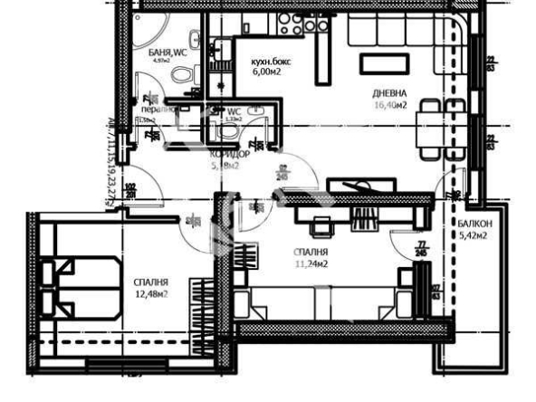 Тристаен апартамент в Пловдив, Тракия - 90 кв.м за 935 €/кв.м - Снимка #1