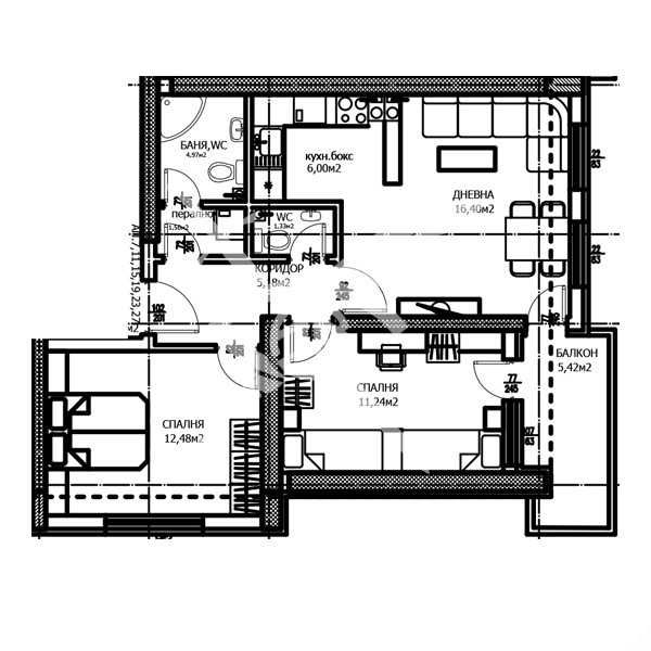 Тристаен апартамент в Пловдив, Тракия - 90 кв.м за 935 €/кв.м - Снимка #1