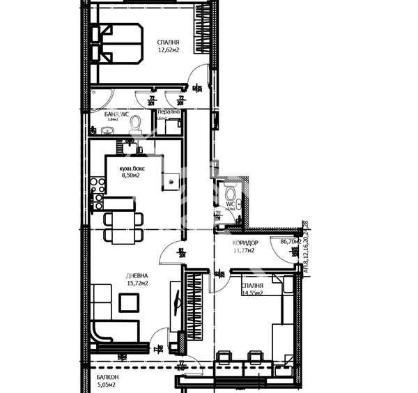 Тристаен апартамент в Пловдив, Тракия - 104 кв.м за 902 €/кв.м - Снимка #1