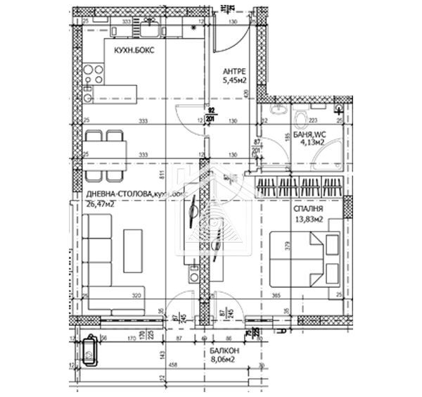Двустаен апартамент в Пловдив, Тракия - 77 кв.м за 1221 €/кв.м - Снимка #1