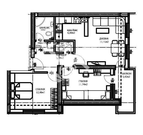 Тристаен апартамент в Пловдив, Тракия - 90 кв.м за 935 €/кв.м - Снимка #1