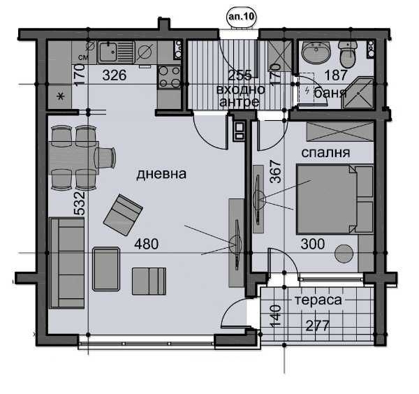 Двустаен апартамент в Пловдив, Южен - 73 кв.м за 994 €/кв.м - Снимка #1