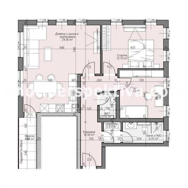 Тристаен апартамент в Пловдив, Христо Смирненски - 108 кв.м за 1010 €/кв.м - Снимка #1