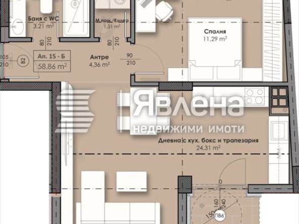 Двустаен апартамент в София, Връбница 2 - 72 кв.м за 1344 €/кв.м - Снимка #1