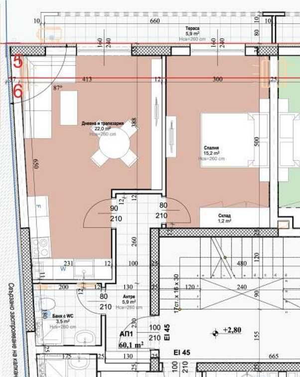 Двустаен апартамент в Пловдив, Център - 73 кв.м за 978 €/кв.м - Снимка #1